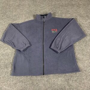 Olympics Jacket Men's Extra Large Blue Quarter Zip Fleece Pullover Embroidered